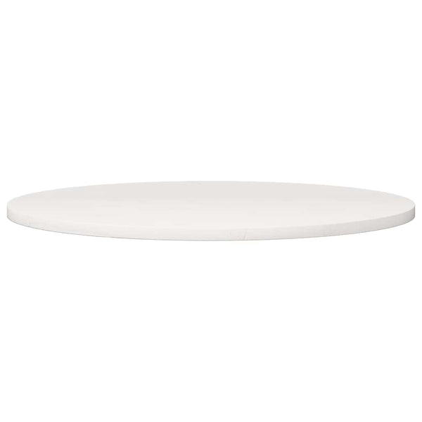 Tischplatte Rund Weiß Ø90cm Kiefer Massivholz