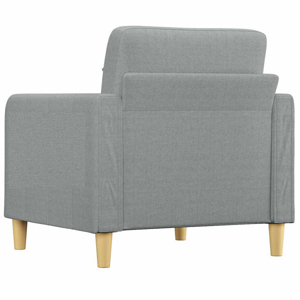 Hellgrauer Stoff Sessel 60 cm