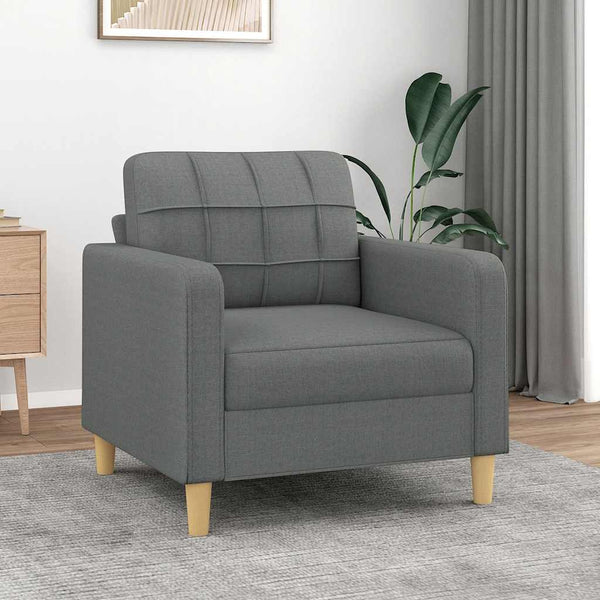 Dunkelgrauer Stoff Sofasessel 60 cm