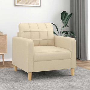 Sessel Creme Stoff 60 cm