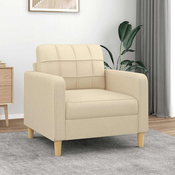 Sessel Creme Stoff 60 cm