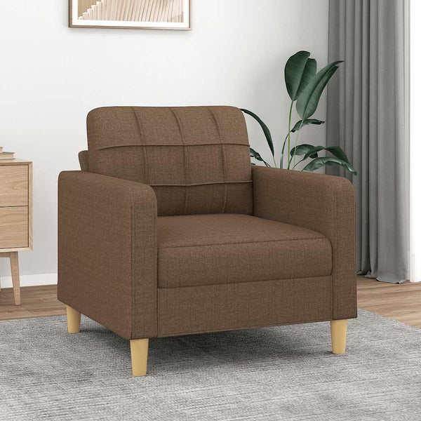 Brauner Stoff Sessel 60 cm