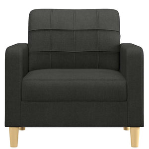vidaXL Fauteuil Noir 60 cm Tissu