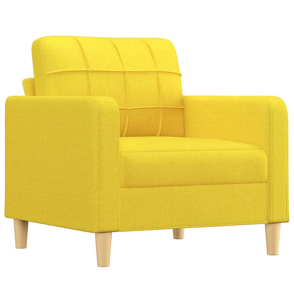 Hellgelber Stoff Sessel, 60 cm