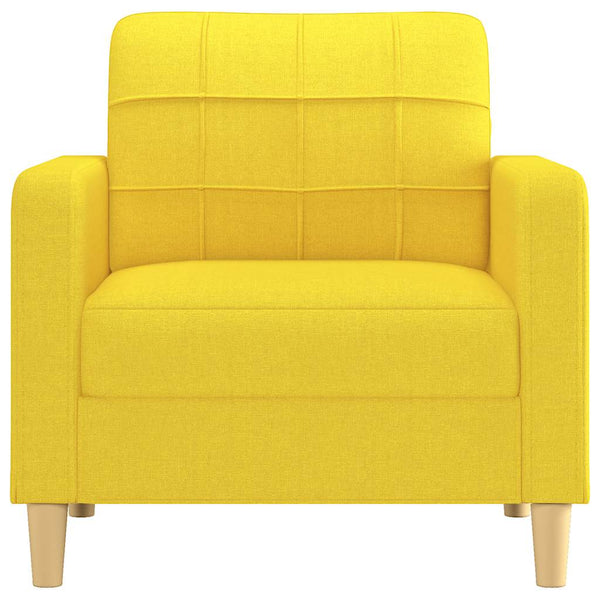 Hellgelber Stoff Sessel, 60 cm