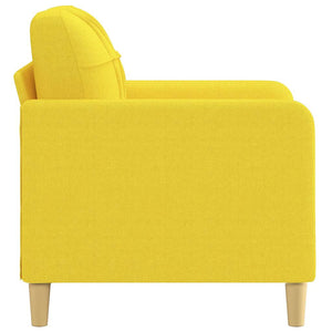 Hellgelber Stoff Sessel, 60 cm