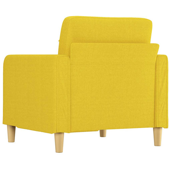 Hellgelber Stoff Sessel, 60 cm