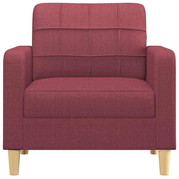 Weinroter Stoff Sessel 60 cm