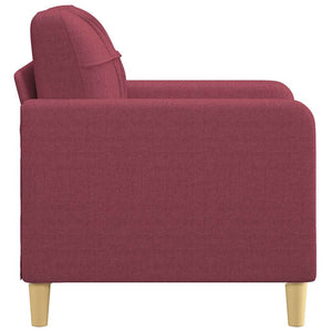 Weinroter Stoff Sessel 60 cm