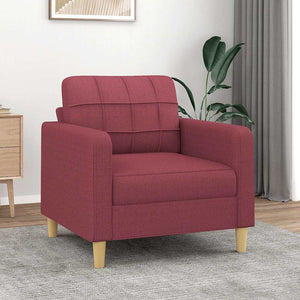 Weinroter Stoff Sessel 60 cm