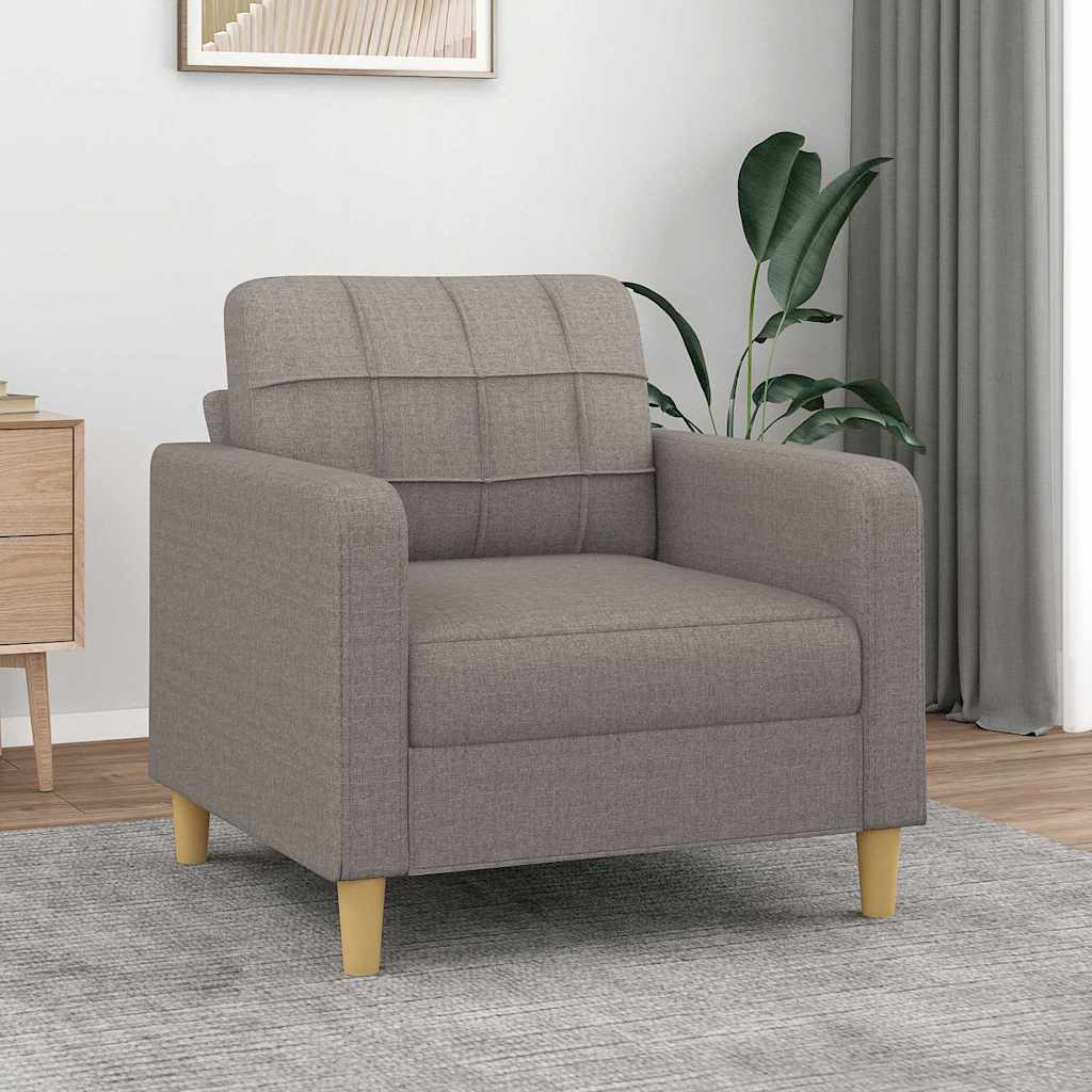 Taupe Stoff Sessel 60 cm