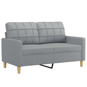 2-Sitzer Sofa Hellgrau Stoff 120cm