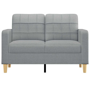 2-Sitzer Sofa Hellgrau Stoff 120cm