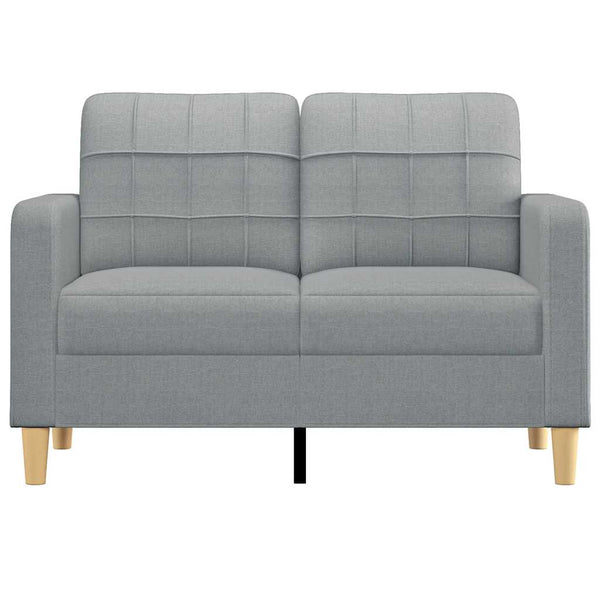 2-Sitzer Sofa Hellgrau Stoff 120cm