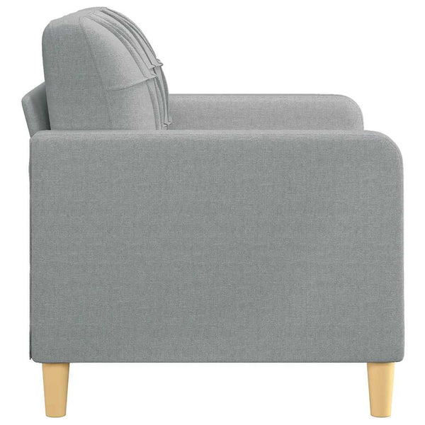 2-Sitzer Sofa Hellgrau Stoff 120cm