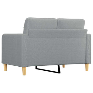 2-Sitzer Sofa Hellgrau Stoff 120cm