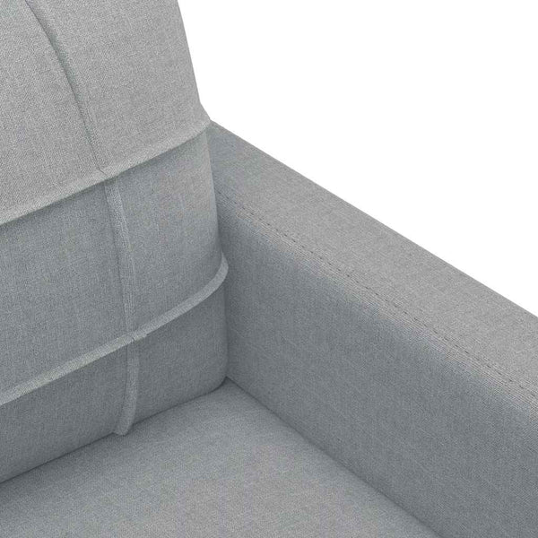2-Sitzer Sofa Hellgrau Stoff 120cm