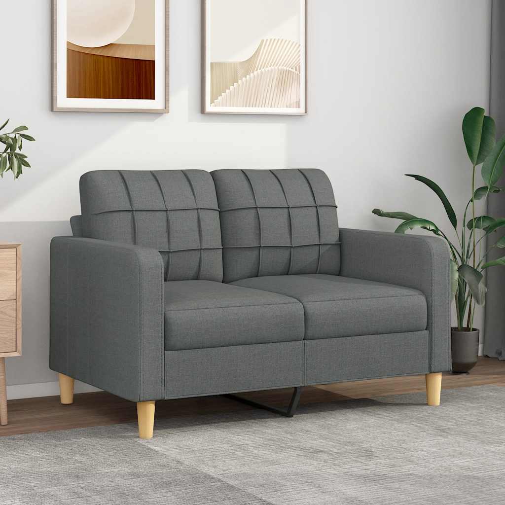 Dunkelgraues 2-Sitzer Sofa, 120cm