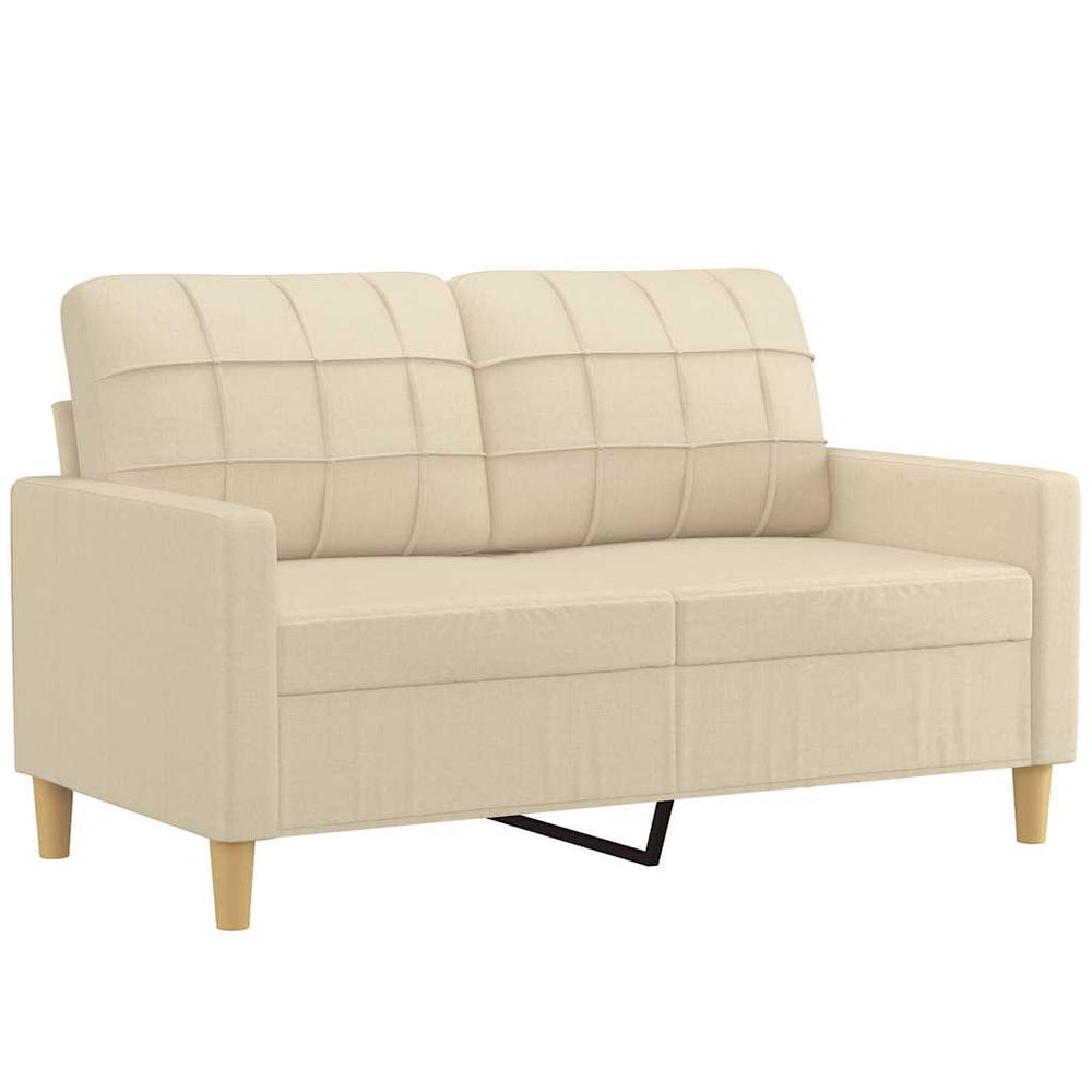 2-Sitzer Sofa Creme Stoff 120 cm