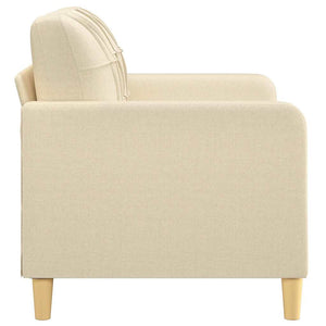 2-Sitzer Sofa Creme Stoff 120 cm