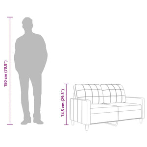 Braunes 2-Sitzer Sofa, 120 cm