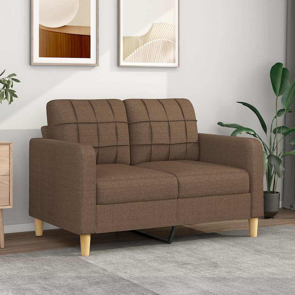 Braunes 2-Sitzer Sofa, 120 cm