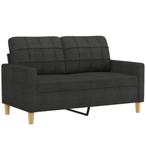 Schwarzes 2-Sitzer Sofa, 120 cm