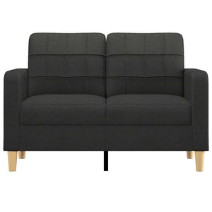 Schwarzes 2-Sitzer Sofa, 120 cm