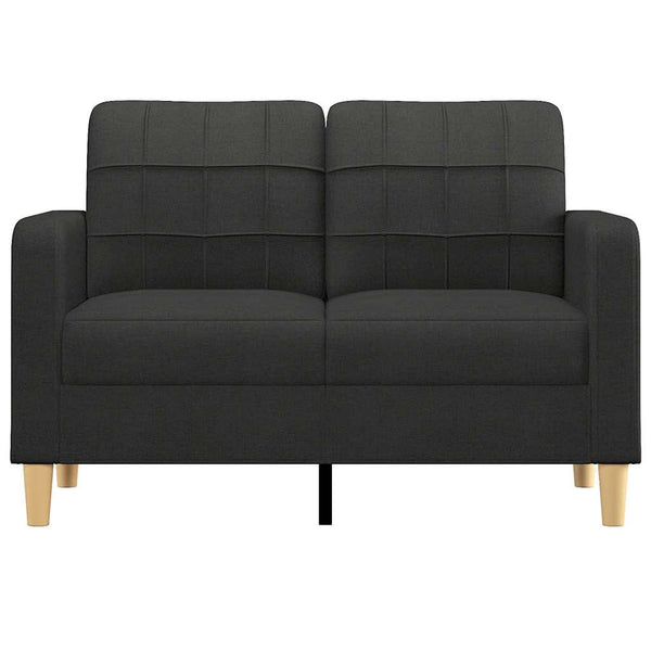 Schwarzes 2-Sitzer Sofa, 120 cm