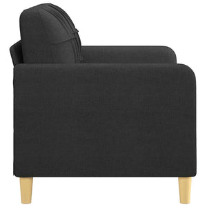 Schwarzes 2-Sitzer Sofa, 120 cm
