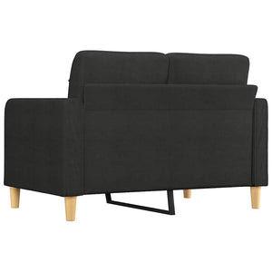 Schwarzes 2-Sitzer Sofa, 120 cm