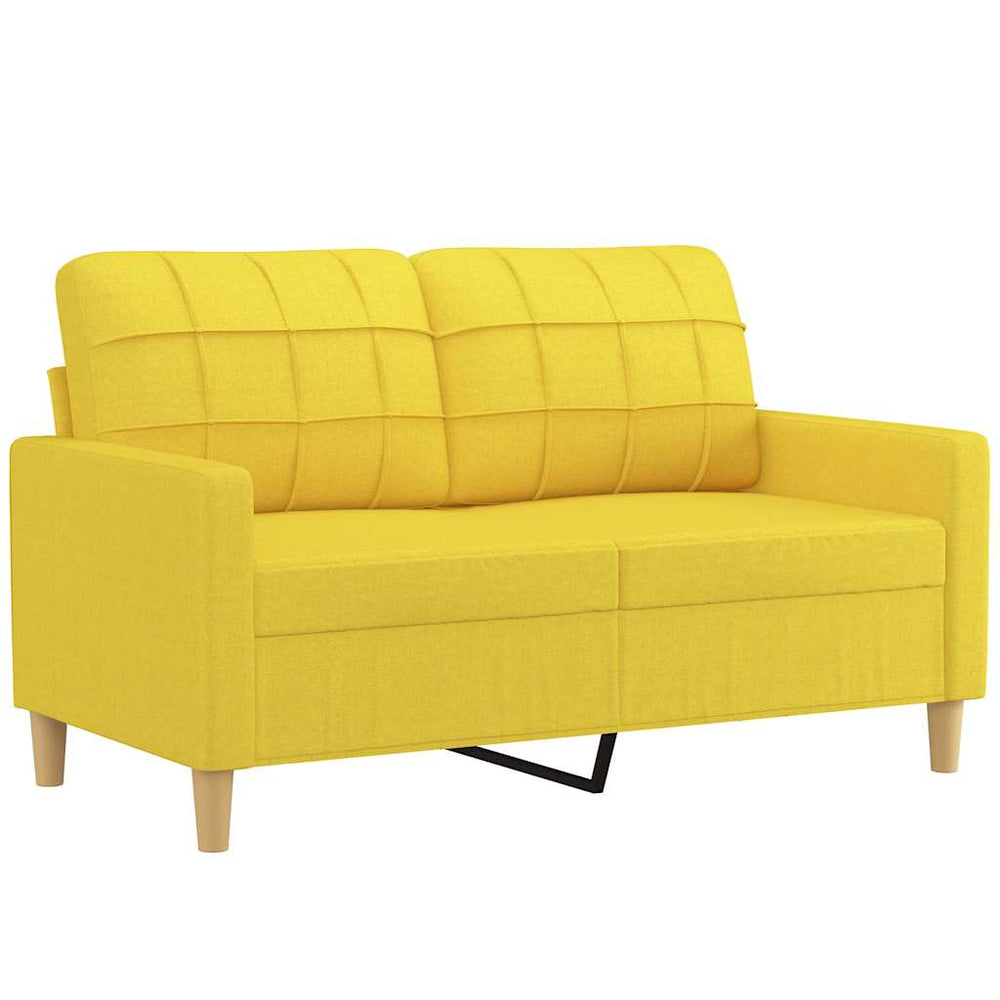Hellgelbes 2-Sitzer Sofa, 120 cm