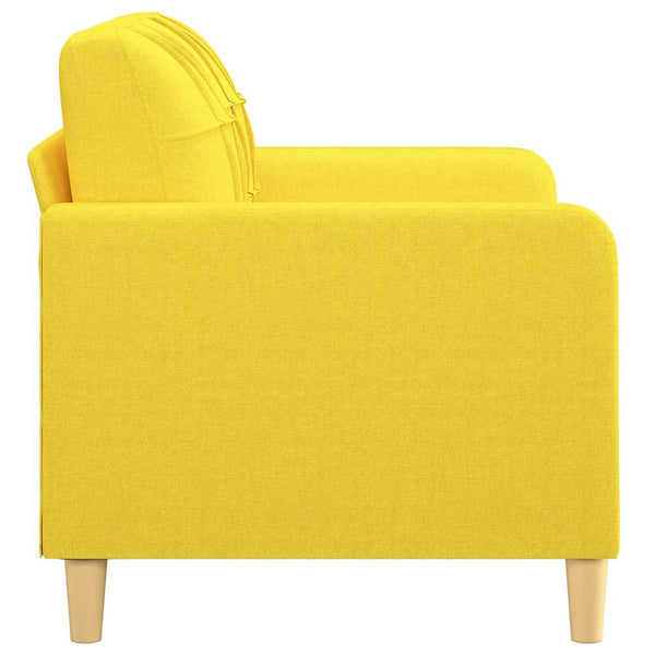 Hellgelbes 2-Sitzer Sofa, 120 cm