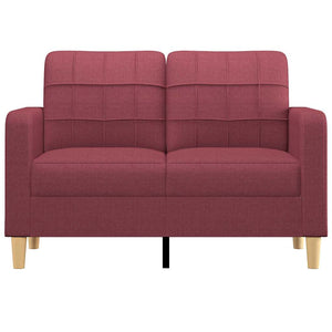 Weinrotes 2-Sitzer Sofa, 120 cm