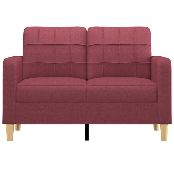 Weinrotes 2-Sitzer Sofa, 120 cm
