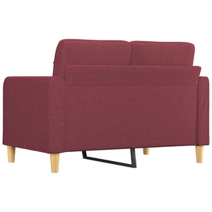 Weinrotes 2-Sitzer Sofa, 120 cm