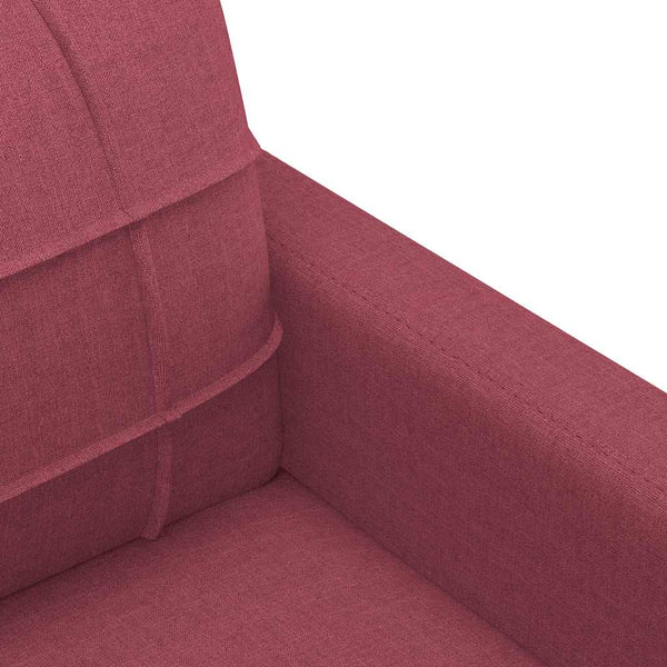 Weinrotes 2-Sitzer Sofa, 120 cm