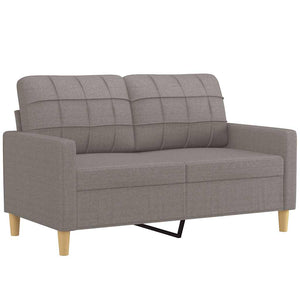 vidaXL Canapé à 2 places taupe 120 cm en tissu