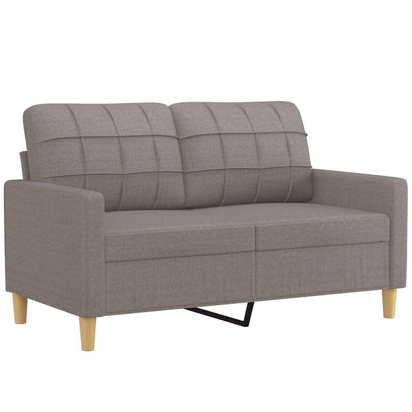vidaXL Canapé à 2 places taupe 120 cm en tissu