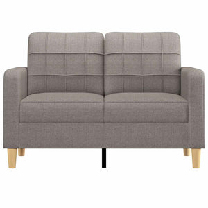 vidaXL Canapé à 2 places taupe 120 cm en tissu