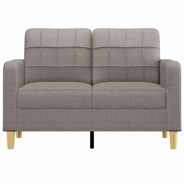 vidaXL Canapé à 2 places taupe 120 cm en tissu