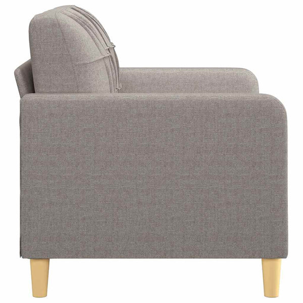 vidaXL Canapé à 2 places taupe 120 cm en tissu