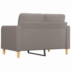 vidaXL Canapé à 2 places taupe 120 cm en tissu