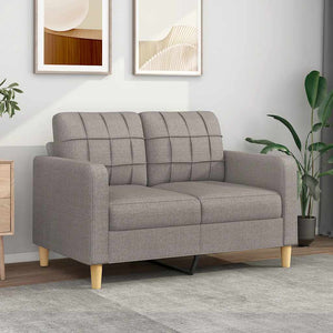 vidaXL Canapé à 2 places taupe 120 cm en tissu
