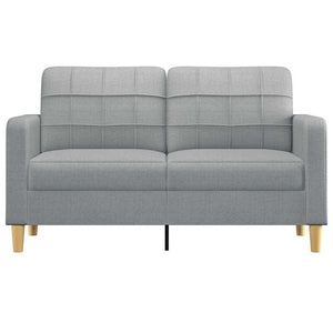 2-Sitzer Sofa Hellgrau Stoff 140 cm