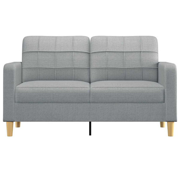 2-Sitzer Sofa Hellgrau Stoff 140 cm