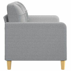 2-Sitzer Sofa Hellgrau Stoff 140 cm