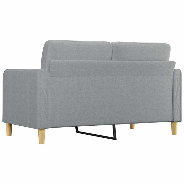 2-Sitzer Sofa Hellgrau Stoff 140 cm