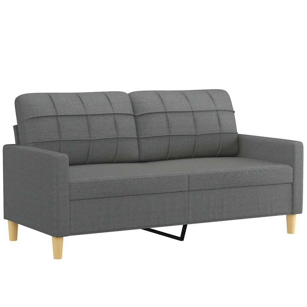 2-Sitzer Sofa Dunkelgrau Stoff 140 cm