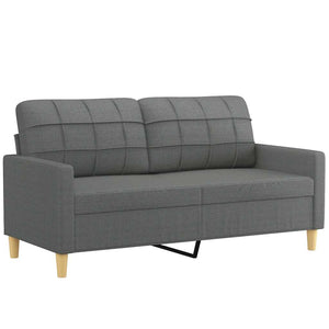 2-Sitzer Sofa Dunkelgrau Stoff 140 cm